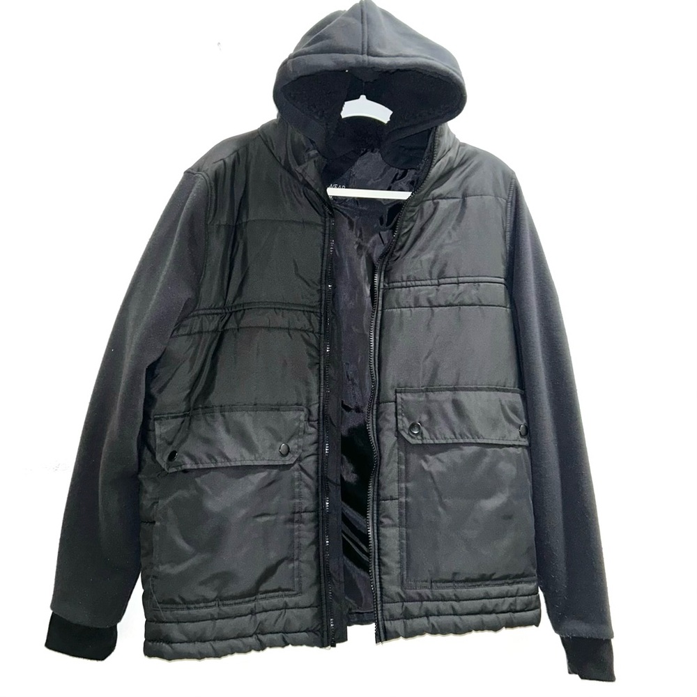 Rocawear Black Hooded Puffer Jacket NWOT